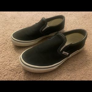 kids black slip on vans